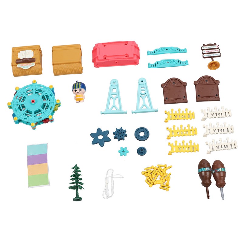 Kid Assembled Ferris Wheel Toy Nut Disassembled Maunal Ferris Wheel