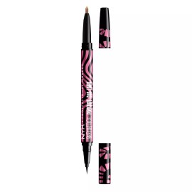 NYX Professional Makeup Pinstripe Duo Eyeliner Pen, Black & Pink, Chrome, 1 Kit