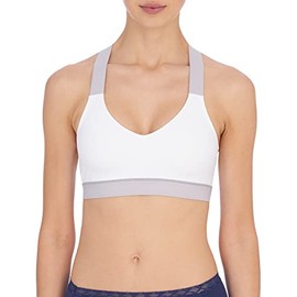 Natori Women Dynamic Racerback Sport Bralette (White/Lead, Medium)