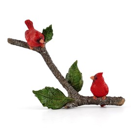 Top Collection 4401 Miniature Fairy Garden & Terrarium Little Cardinals on Branch Decor, Small
