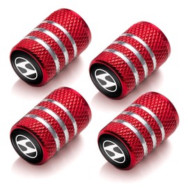 4 Pcs Car Tire Valve Stem Covers,for Hyundai Sonata Santa Fe Sport Tucson Series Auto Valve Stem Cover Valve Stem Cover Accessoriesp XD_Red
