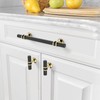 Amerdeco 10 Pack Matte Black and Gold Cabinet Knobs 2