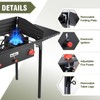 Bestfire 2 Burner Camping Stove with Windpanel& Side Shelves, Bag,