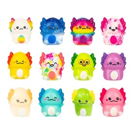 Axolotl Squishy, Axolotl Toys, Slow Reshaping Squishies for Stress Relief and Sensory Play, 5 cm Size, Perfect as a Travel Companion or Gift Pack of 12