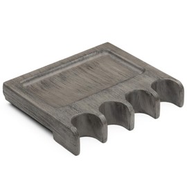 BILLIARDS XPRESS Pool Stick Holder, Portable Claw Rack Holds Sticks Against Table, Bar or Chair Weighted Solid Wood with Rounded Edges and Non-Slip Pad (Gray, 4 Cue Claw)