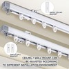Juexica Retractable Ceiling or Wall Mount Curtain Track 4.3-7.9ft /