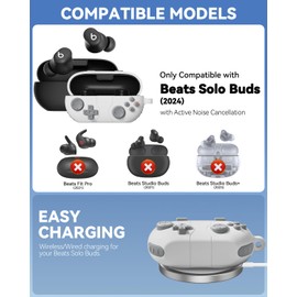 Game Case for Beats Solo Buds 2024,Classic Cool Funny Shock-Proof Protective Silicone Case for Beats Solo Buds Wireless Earbuds with Cleaning Kit and Keychain Accessories-Rock Gray