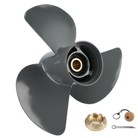 VRIWOY 13 1/2×15 13 1/4×17 14×11 OEM Upgrade Aluminum Outboard Motor Boat Propeller fit Honda Engines 60-130HP,15 Spline Tooth RH 60HP 75HP 90HP 115HP 130HP (14×11 OEM,58130-ZW1-011AH)