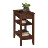 Convenience Concepts American Heritage One-Drawer End Table w/Charging Station in