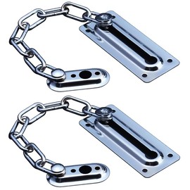 2PCS Door Chain Lock, Premium Chain Door Lock, Door Lock Chain with 6 Screws, Stainless Steel Chain Locks for Inside Door