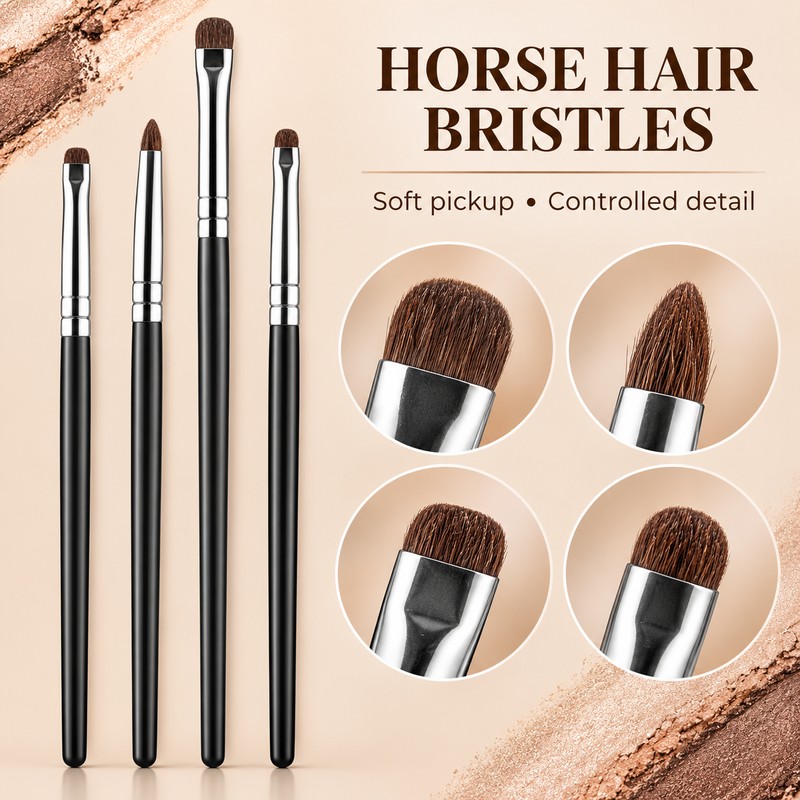 4-Piece Precision Eye Makeup Brush Set for Detailed Looks –