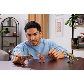 Jurassic World Hammond, Dinosaurio Troodon, Detalles auténticos y articulaciones, para Adultos y niños a Partir de 8 años, JDJ11