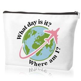 sidaopiu Funny Flight Attendant Gifts,Aviation Gifts for Female Pilots,Airplane Stewardess Gift Makeup Bag,Flight Crew Thank You Christmas Birthday Gift Ideas for Travelers Aviation Lovers Accessories