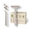 Eco Friendly Disposable Razors with Biodegradable Handles WARRIOR TATTOO Organic