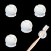 4 Pcs White Toothbrush Holder with Suction Cup, Wall-Mounted Toothbrush