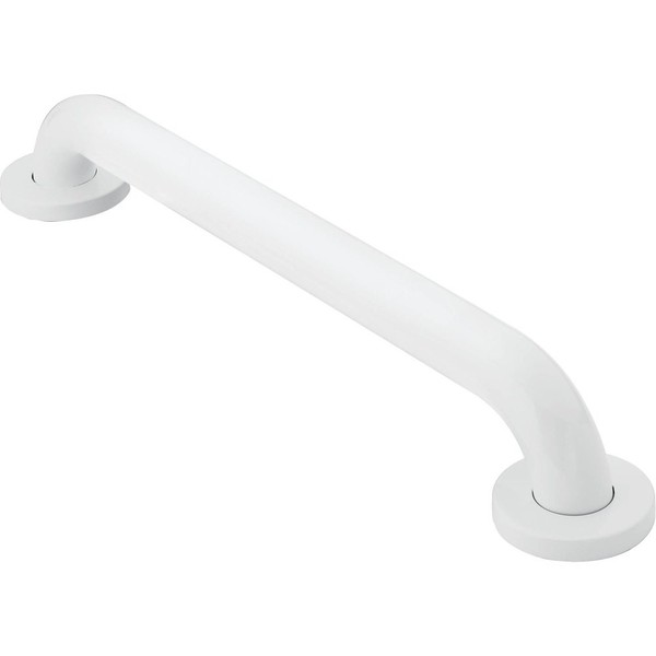 Moen R8712W Safety 12-Inch Stainless Steel Bathroom Grab Bar with Concealed Screws, 12 Inch, Glacier