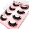 Thick False Eyelashes, Wispy Cat Eye Look Faux Cluster Lashes,