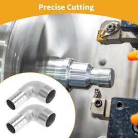 Partuto 2 Pcs Hose Barb Fittings 1.2" BSP Female Pipe Fittings 1.3" OD for Air Water Oil Gas Fuel 304 Stainless Steel Silver Tone