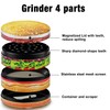 Spespo Herb Grinders, Large Spice Crusher 63mm, 4 Layers Metal