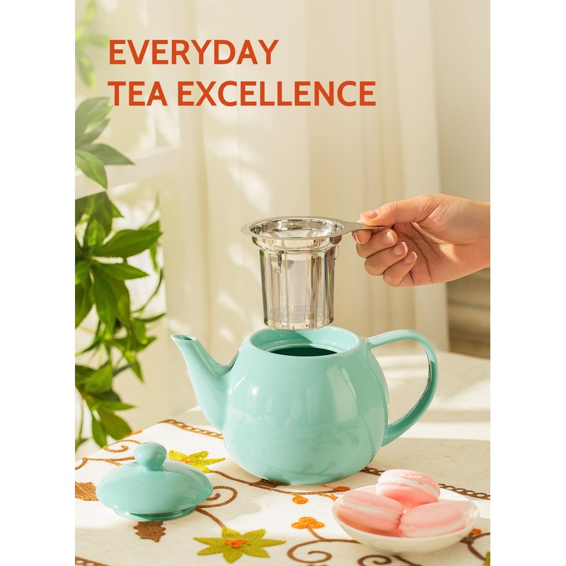 Sweese Teapots for Tea, 27 oz Porcelain Tea pot with