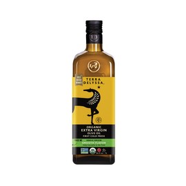 Terra Delyssa First Cold Pressed Organic Extra Virgin Olive Oil, Single Sourced, 1 L (34 fl. oz) Dark Glass Bottle - 1 Pack, Non-GMO, Naturally Rich in Antioxidants and Polyphenols