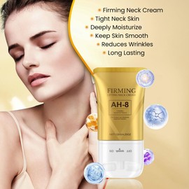 Betginq AH-8 Firming Neck Cream with Roller, Neck Moisturizer Cream for Crepey Skin, Tightening Lotions Skin Care Skin Repair for Women, Day & Night Use