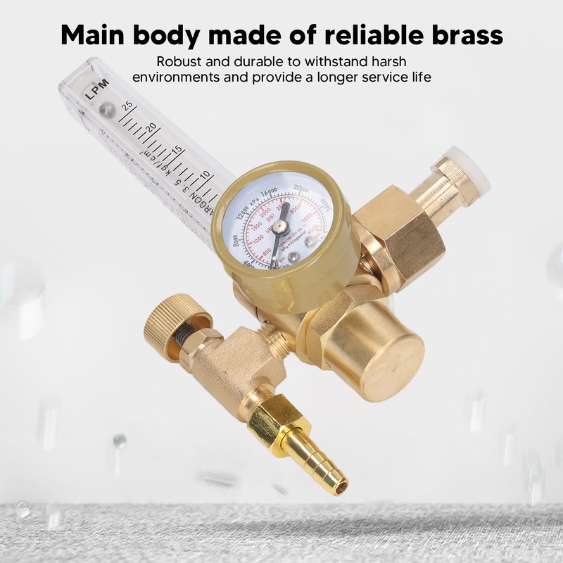 Argon Pressure Regulator Flow Meter Welding Gas CO2 Regulator Gauge