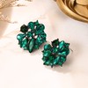 EVER FAITH Flower Stud Earrings for Women Girls Clear Rhinestone