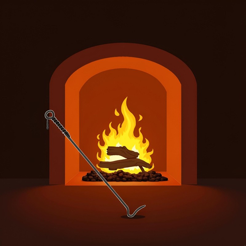 Oakestry Rope Handle Single, Long, Tongs Poker Fireplace Tool Effectiveness