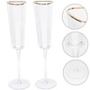 GRIRIW Glamorous Wedding Flutes 2pcs Crystal Glasses Perfect for Toasting