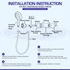 Crystal Quest Luxury Handheld Shower Power Filtration System - Black