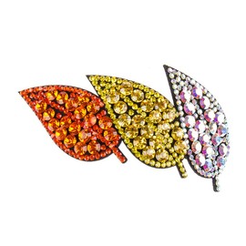 OATIPHO Elegant Rhinestone Leaf Hairpin Clip for Women Chic Hair Adornment Comfortable for Daily Use for Weddings Parties and Special Occasions Beautiful Hair Accessory
