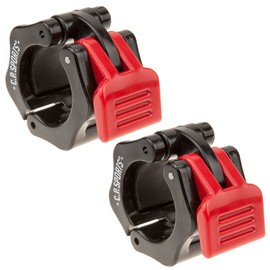 C.P. Sports Barbell Lock Collars 25 mm, 28 mm, 30 mm, 50 mm, for Long Bars, Short Bars, Pump Barbells, Barbell Collars, Clamp Collars, 1 Pair Quick and Safe Barbell Locks, black, 50mm