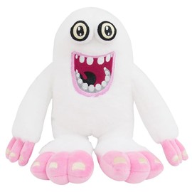 RFJYGWQM White Monsters Plush Toy, 25cm Monsters Pillow Children's Room Decoration, Cute Monsters Accion Doll for Game Fans Kids Birthday