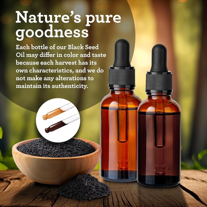 GuruNanda Black Seed Oil, Cold-Pressed Nigella Sativa - Rich in