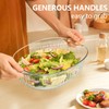 Luvan 2.8L/3Qt Glass Casserole Dish with Lid, Ribbed Oval Glass