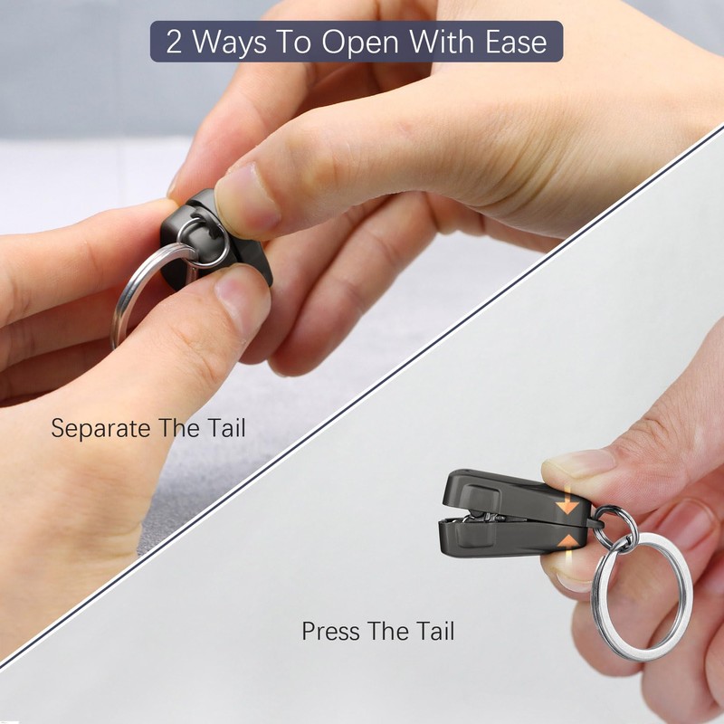 VOGARB Portable Mini Nail Clippers Collapsible Keychain Nail Clipper for