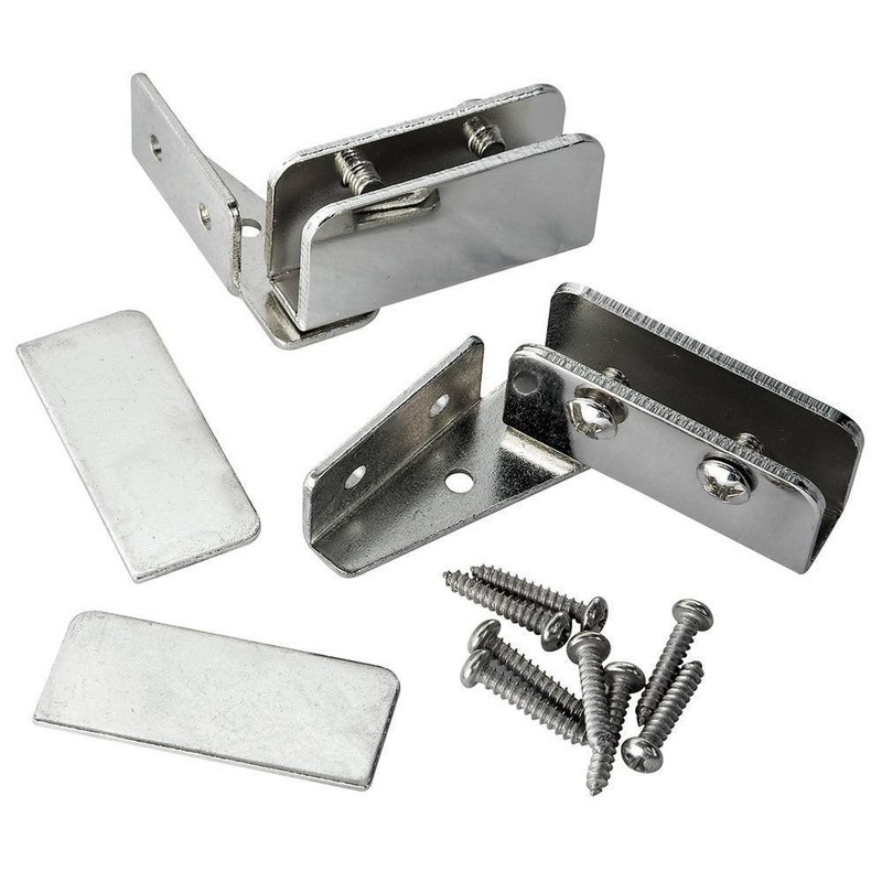 Glass Door Pivot Hinge - Black (Pair)