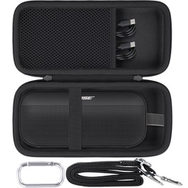 Baval Hard Portable Case Compatible with Bose New SoundLink Flex 2nd Gen/Bose SoundLink Flex Bluetooth Portable Speaker,Black Case