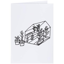 Large (A4) 'Garden Greenhouse' Blank Greeting Card (GC00021084)