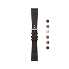 Withings - Leather Bracelets for Steel HR, Steel HR Sport, Move ECG and Move, black, 18mm
