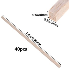 HAOBIN wooden blocks wooden building blocks wooden blocks wood 100x20x7mm wooden blocks wooden strip wooden sticks craft wood for DIY Projects and Decoration, Construction & Panels (40)