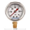 MEASUREMAN 1-1/2" Dial Size, Glycerin Filled Fuel Pressure Gauge, 304