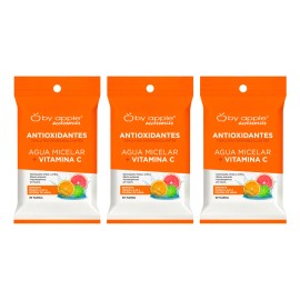 Set De 3 Paquete De Toallitas Desmaquillante Con Vitamina C