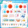 Eersida Spring Easter Bulletin Board Decorations with Paper Fans 3D