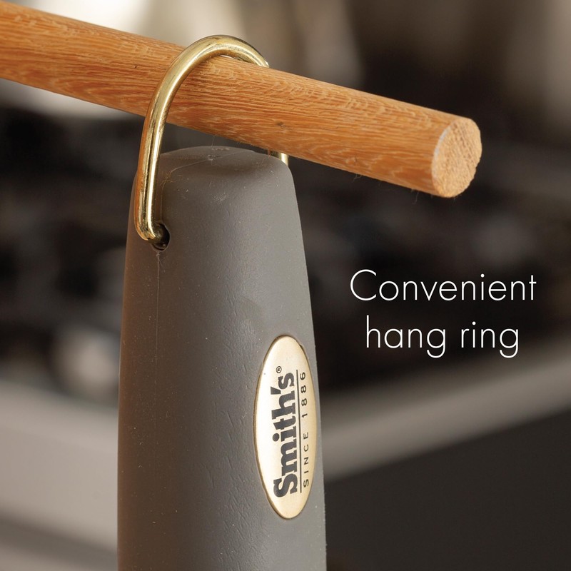 Smith's 3001 10” Oval Diamond Sharpening Steel Rod – Grey