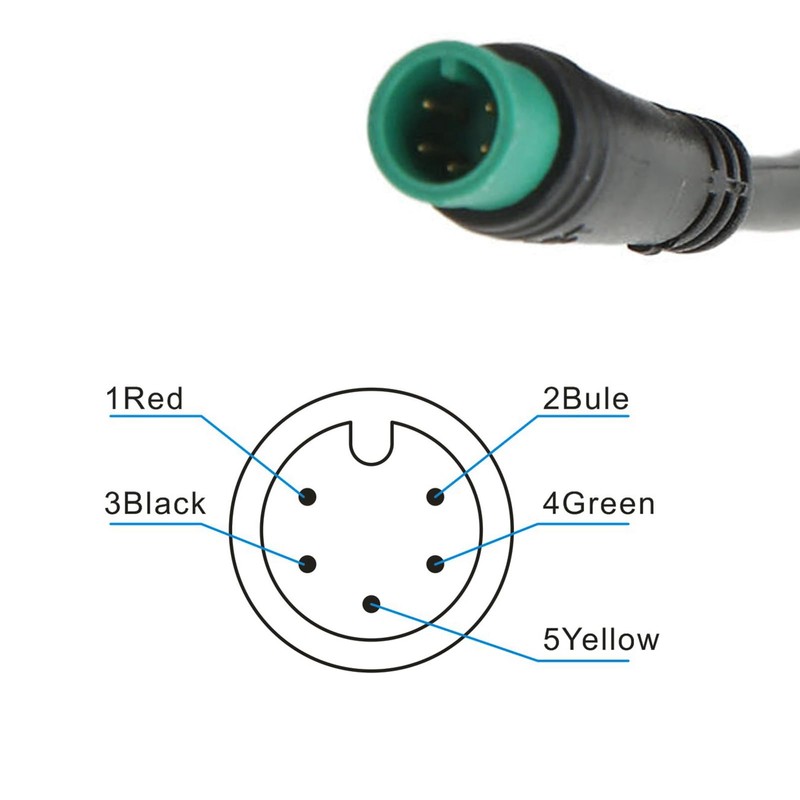 Electric Bike LCD Meter Panel, 5 Pin 24V 36V 48V