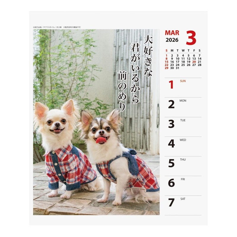 2026 Calendar Chihuahua Senryū (Weekly Flip)