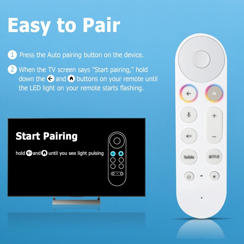LUIRSAY Replacement Remote for Google TV Streamer (4K), Voice Search