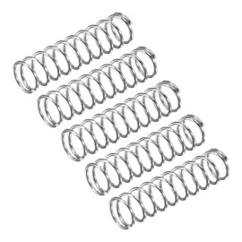 QUARKZMAN 5 x Compression Spring Compression Springs 304 Stainless Steel Spring Spring Tension Spring 8 mm AD 0.8 mm Wire Size 30 mm Free Length Coil Spring Coil Springs Spring Steel Spring Silver